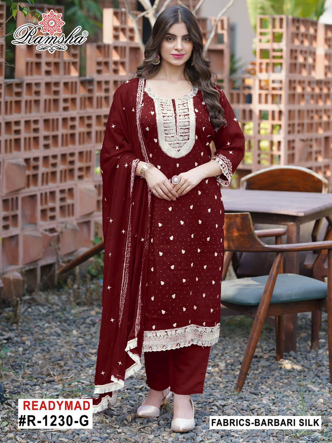 R 1230 Nx By Ramsha Barbari Pakistani Readymade Suits Exporters In India